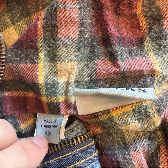 Vintage Haband Size 42 Light Wash Denim Flannel Lined Elastic Waist Jean Bootcut - Picture 8 of 14